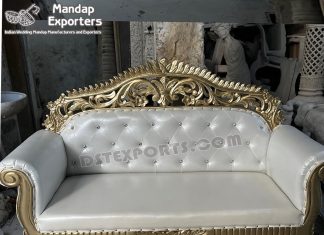 Prettiest Ring Ceremony Wedding Stage Loveseat