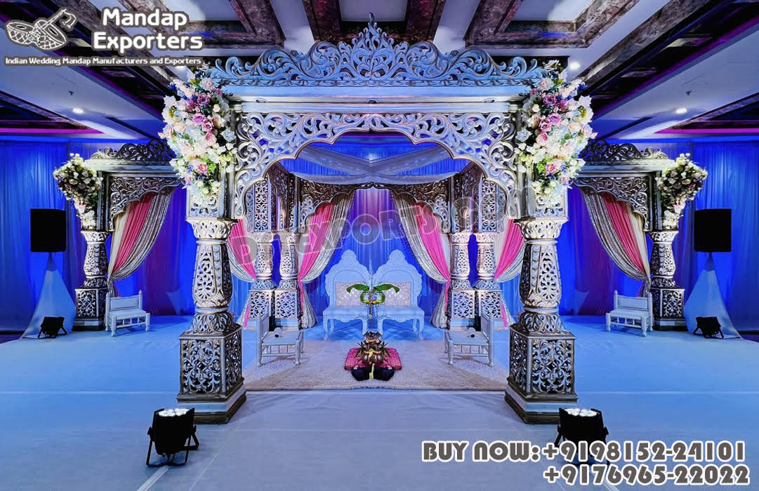 Fiber Mandaps, Wooden Mandaps, Crystal Mandaps, Metal Mandaps, Mandap stage, Indian Mandaps, Modern mandaps, open mandap, Wooden Look Mandap, FRP Mandaps, Antique Mandaps, Brown Mandap, Wooden look fiber mandap
