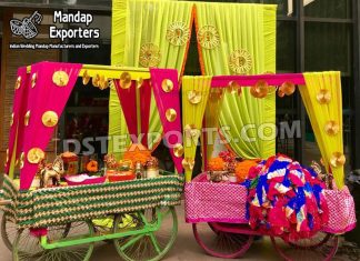Stylish Rehri Style Bangle Bar For Indian Weddings These Bangle Bars Can be used as Decorative Props at Haldi Mehndi Decoration and can also be used at Wedding Events.