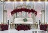 Stylish Ring Ceremony Stage Decor With Laser Panels Wedding Mandaps Wedding Stages Wedding Furniture Horse Drawn Carriages Fiber Decoration Items Mehndi Sangeet and Haldi decor props