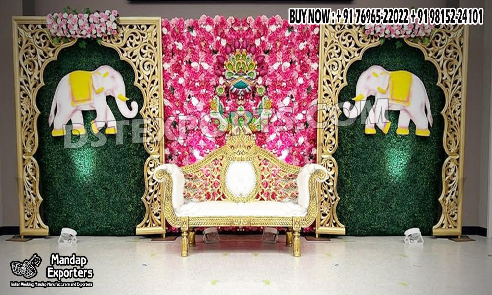 Wedding Mandaps Wedding Stages Wedding Furniture Horse Drawn Carriages Fiber Decoration Items Mehndi Sangeet and Haldi decor props