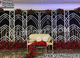 Trending Wedding Metal Arches at Affordable Prices Wedding Mandaps Wedding Stages Wedding Furniture Horse Drawn Carriages Fiber Decoration Items Mehndi Sangeet and Haldi decor props