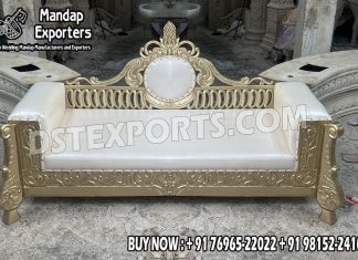 Classic Style Indian Wedding Bride Groom Sofa Wedding sofa, Wedding Chairs, Mandap chairs, Wooden Sofa sets, Bride groom chairs, Puberty ceremony sitting