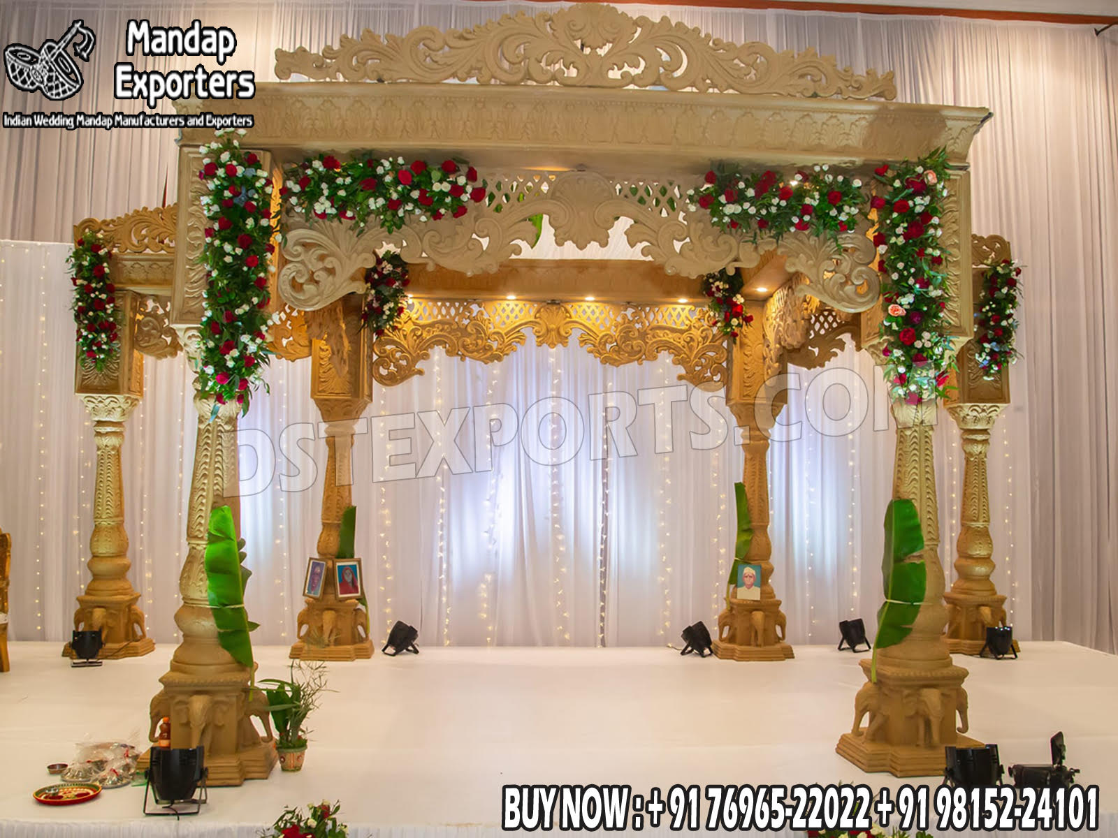 we are manufacturer and exporters of all types pof wedding product like - wedding mandap , crystal mandaps ,metal mandaps, stages , wedding frames/panels, wedding sofa set, bride groom chairs, mandap chairs ,punjabi culture statues , wedding swings , horse drawn carriages ,backdrop curtain etc.