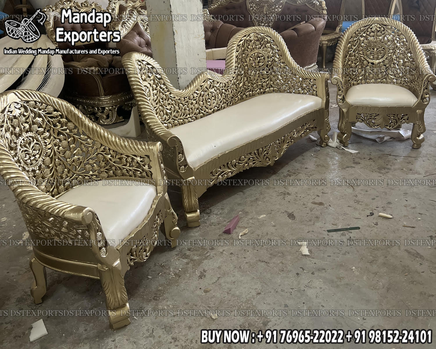 Wedding sofa, Wedding Chairs, Mandap chairs, Wooden Sofa sets, Bride groom chairs, Puberty ceremony sitting