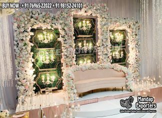 Luminous Metal Candle Back-Wall At Wholesale Prices Wedding Mandaps Wedding Stages Wedding Furniture Horse Drawn Carriages Fiber Decoration Items Mehndi Sangeet and Haldi decor props