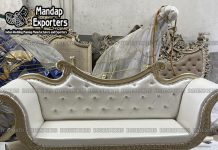Royal Carved Wedding Couch for Bride & Groom Wedding sofa, Wedding Chairs, Mandap chairs, Wooden Sofa sets, Bride groom chairs, Puberty ceremony sitting