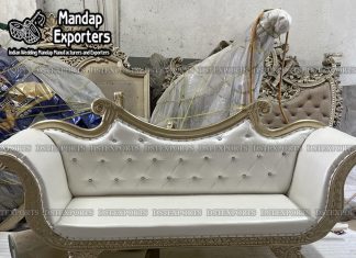 Royal Carved Wedding Couch for Bride & Groom Wedding sofa, Wedding Chairs, Mandap chairs, Wooden Sofa sets, Bride groom chairs, Puberty ceremony sitting