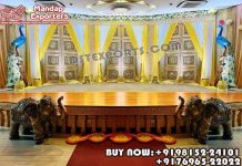 Sri Lankan Cultural Wedding Stage Decoration Panels & Props we are manufacturer and star exporters of all types pof wedding product like - wedding mandap , crystal mandaps ,metal mandaps, stages , wedding frames/panels, wedding sofa set, bride groom chairs, mandap chairs ,punjabi culture statues , wedding swings , horse drawn carriages ,backdrop curtain etc.