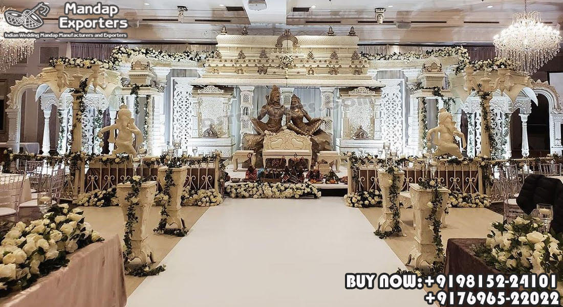 we are manufacturer and star exporters of all types pof wedding product like - wedding mandap , crystal mandaps ,metal mandaps, stages , wedding frames/panels, wedding sofa set, bride groom chairs, mandap chairs ,punjabi culture statues , wedding swings , horse drawn carriages ,backdrop curtain etc.