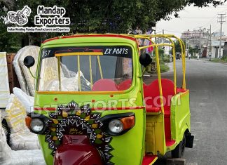 Bollywood Wedding Photobooth Auto Rickshaw Manufacturer Wedding Mandaps Wedding Stages Wedding Furniture Horse Drawn Carriages Fiber Decoration Items Mehndi Sangeet and Haldi decor props