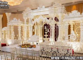 Classical Wedding Grand Manavarai Mandap For Banquet Halls we are manufacturer and exporters of all types pof wedding product like - wedding mandap , crystal mandaps ,metal mandaps, stages , wedding frames/panels, wedding sofa set, bride groom chairs, mandap chairs ,punjabi culture statues , wedding swings , horse drawn carriages ,backdrop curtain etc.