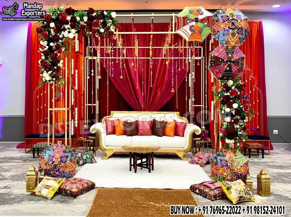 we are manufacturer and exporters of all types of wedding product like - wedding mandap , crystal mandaps ,metal mandaps, wooden mandaps , stages , wedding frames/panels, wedding sofa set, bride groom chairs, mandap chairs ,punjabi culture statues , wedding swings , horse drawn carriages ,backdrop curtain etc.
