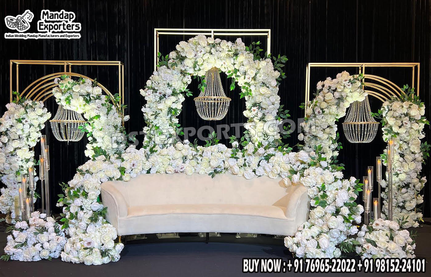 Wedding Mandaps Wedding Stages Wedding Furniture Horse Drawn Carriages Fiber Decoration Items Mehndi Sangeet and Haldi decor props