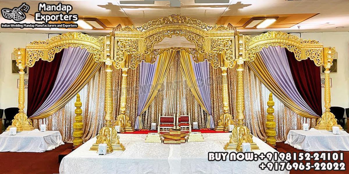 we are manufacturer and star exporters of all types pof wedding product like - wedding mandap , crystal mandaps ,metal mandaps, stages , wedding frames/panels, wedding sofa set, bride groom chairs, mandap chairs ,punjabi culture statues , wedding swings , horse drawn carriages ,backdrop curtain etc.