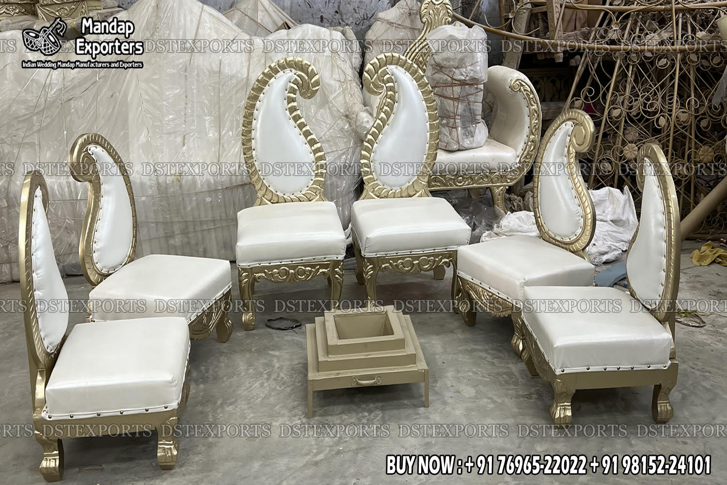 we are manufacturer and exporters of all types pof wedding product like - wedding mandap , crystal mandaps ,metal mandaps, stages , wedding frames/panels, wedding sofa set, bride groom chairs, mandap chairs ,punjabi culture statues , wedding swings , horse drawn carriages ,backdrop curtain etc.