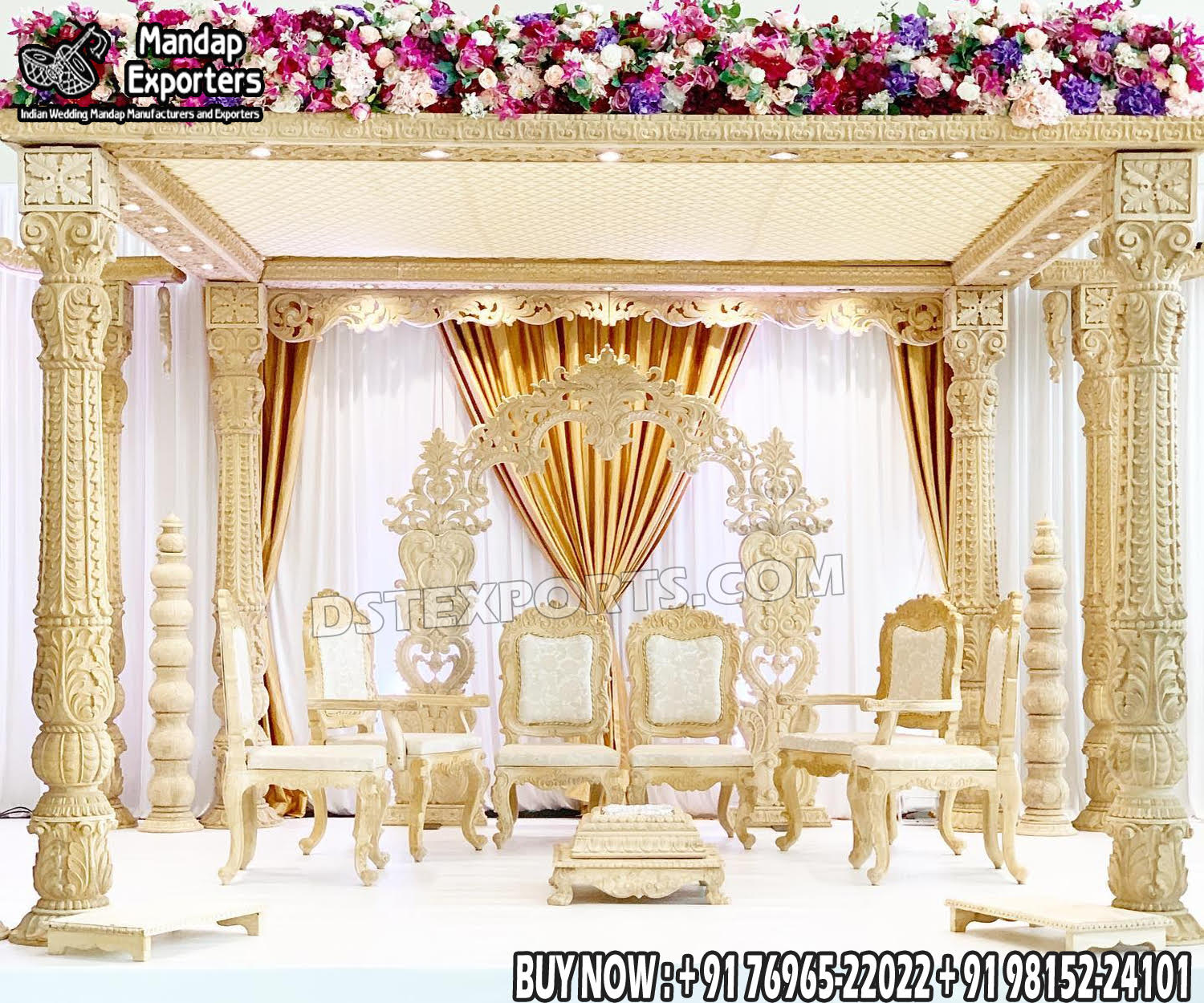 we are manufacturer and exporters of all types pof wedding product like - wedding mandap , crystal mandaps ,metal mandaps, stages , wedding frames/panels, wedding sofa set, bride groom chairs, mandap chairs ,punjabi culture statues , wedding swings , horse drawn carriages ,backdrop curtain etc.