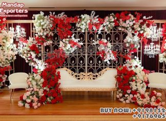 Luxury Canadian Wedding Stage Beautiful Candle Stands