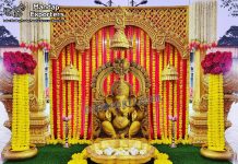 Perfect Indian Wedding Event Foyer Decor Ganesha we are manufacturer and exporters of all types of wedding product like - wedding mandap , crystal mandaps ,metal mandaps, wooden mandaps , stages , wedding frames/panels, wedding sofa set, bride groom chairs, mandap chairs ,punjabi culture statues , wedding swings , horse drawn carriages ,backdrop curtain etc.
