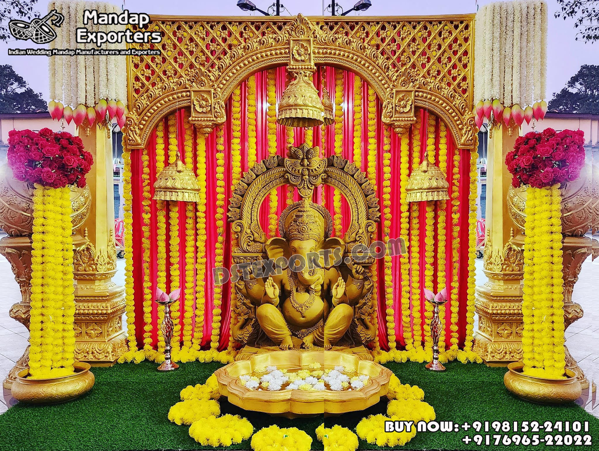 we are manufacturer and exporters of all types of wedding product like - wedding mandap , crystal mandaps ,metal mandaps, wooden mandaps , stages , wedding frames/panels, wedding sofa set, bride groom chairs, mandap chairs ,punjabi culture statues , wedding swings , horse drawn carriages ,backdrop curtain etc.