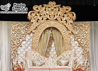 Super Cool Crown Frame For Wedding Stage Decor Wedding Mandaps Wedding Stages Wedding Furniture Horse Drawn Carriages Fiber Decoration Items Mehndi Sangeet and Haldi decor props