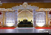 Traditional Sri Lankan Wedding Theme Reception Stage Wedding Mandaps Wedding Stages Wedding Furniture Horse Drawn Carriages Fiber Decoration Items Mehndi Sangeet and Haldi decor props