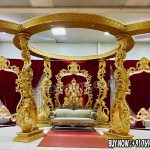 we are manufacturer and exporters of all types pof wedding product like - wedding mandap , crystal mandaps ,metal mandaps, stages , wedding frames/panels, wedding sofa set, bride groom chairs, mandap chairs ,punjabi culture statues , wedding swings , horse drawn carriages ,backdrop curtain etc.