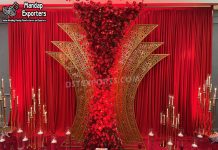 Western Theme Metal Arches For Wedding Decor Wedding Mandaps Wedding Stages Wedding Furniture Horse Drawn Carriages Fiber Decoration Items Mehndi Sangeet and Haldi decor props
