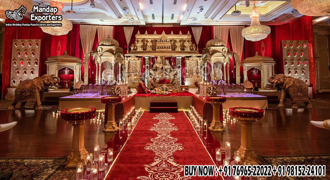 Wedding Mandaps Wedding Stages Wedding Furniture Horse Drawn Carriages Fiber Decoration Items Mehndi Sangeet and Haldi decor props