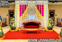 Colorful Fiberglass Peacock Statues For Wedding Decor Wedding Mandaps Wedding Stages Wedding Furniture Horse Drawn Carriages Fiber Decoration Items Mehndi Sangeet and Haldi decor props