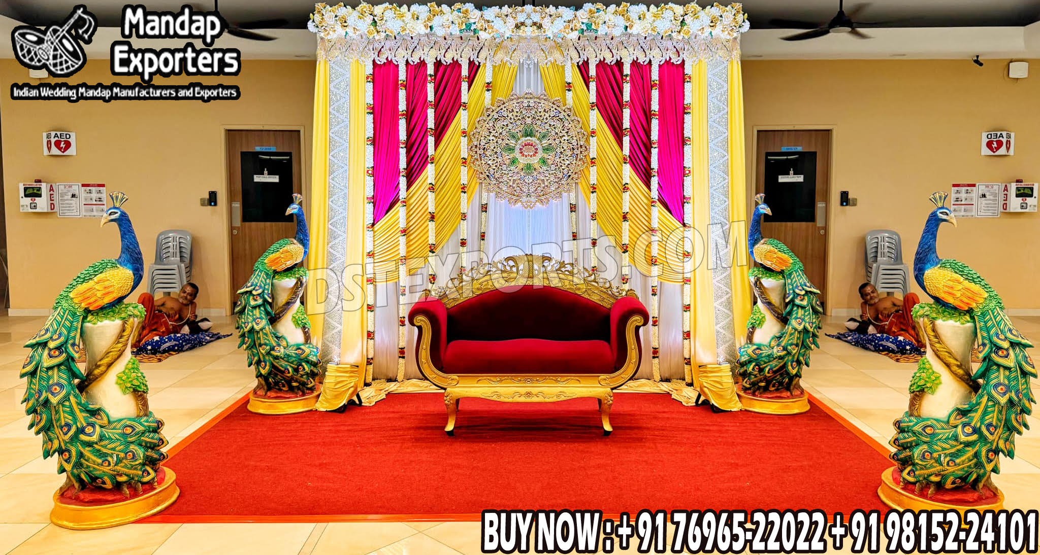 Wedding Mandaps Wedding Stages Wedding Furniture Horse Drawn Carriages Fiber Decoration Items Mehndi Sangeet and Haldi decor props