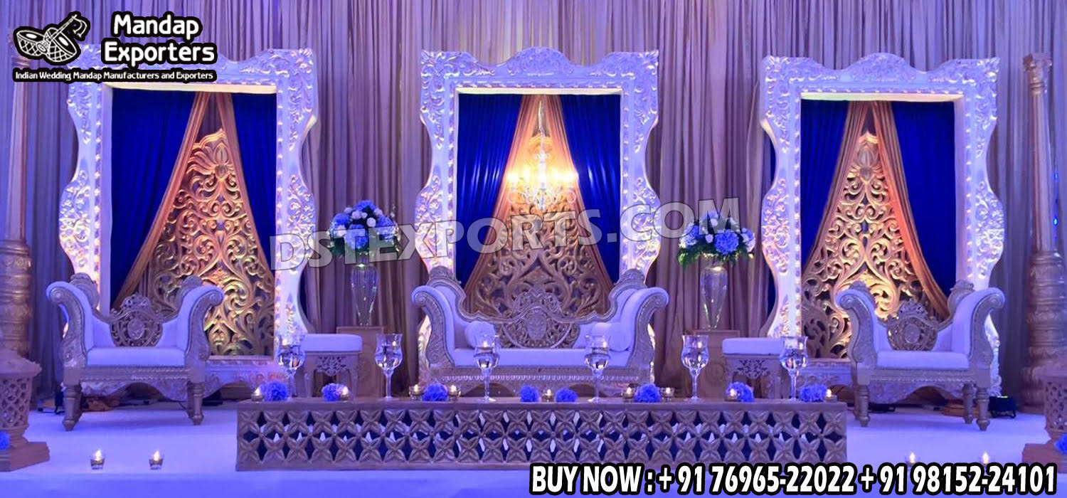 Wedding Mandaps Wedding Stages Wedding Furniture Horse Drawn Carriages Fiber Decoration Items Mehndi Sangeet and Haldi decor props