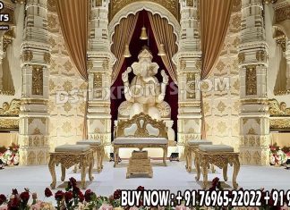 Dreamy South Indian Wedding Open Mandap Decor Fiber Mandaps, Wooden Mandaps, Crystal Mandaps, Metal Mandaps, Mandap stage, Indian Mandaps, Modern mandaps, open mandap, Wooden Look Mandap, FRP Mandaps, Antique Mandaps, Brown Mandap, Wooden look fiber mandap