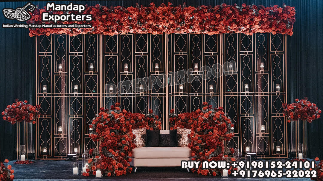 we are manufacturer and star exporters of all types pof wedding product like - wedding mandap , crystal mandaps ,metal mandaps, stages , wedding frames/panels, wedding sofa set, bride groom chairs, mandap chairs ,punjabi culture statues , wedding swings , horse drawn carriages ,backdrop curtain etc.