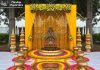 Garden Theme Haldi Event Function Stage Decor