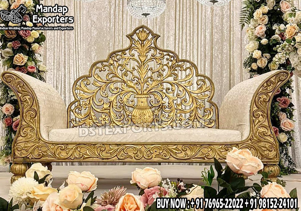 Wedding sofa, Wedding Chairs, Mandap chairs, Wooden Sofa sets, Bride groom chairs, Puberty ceremony sitting