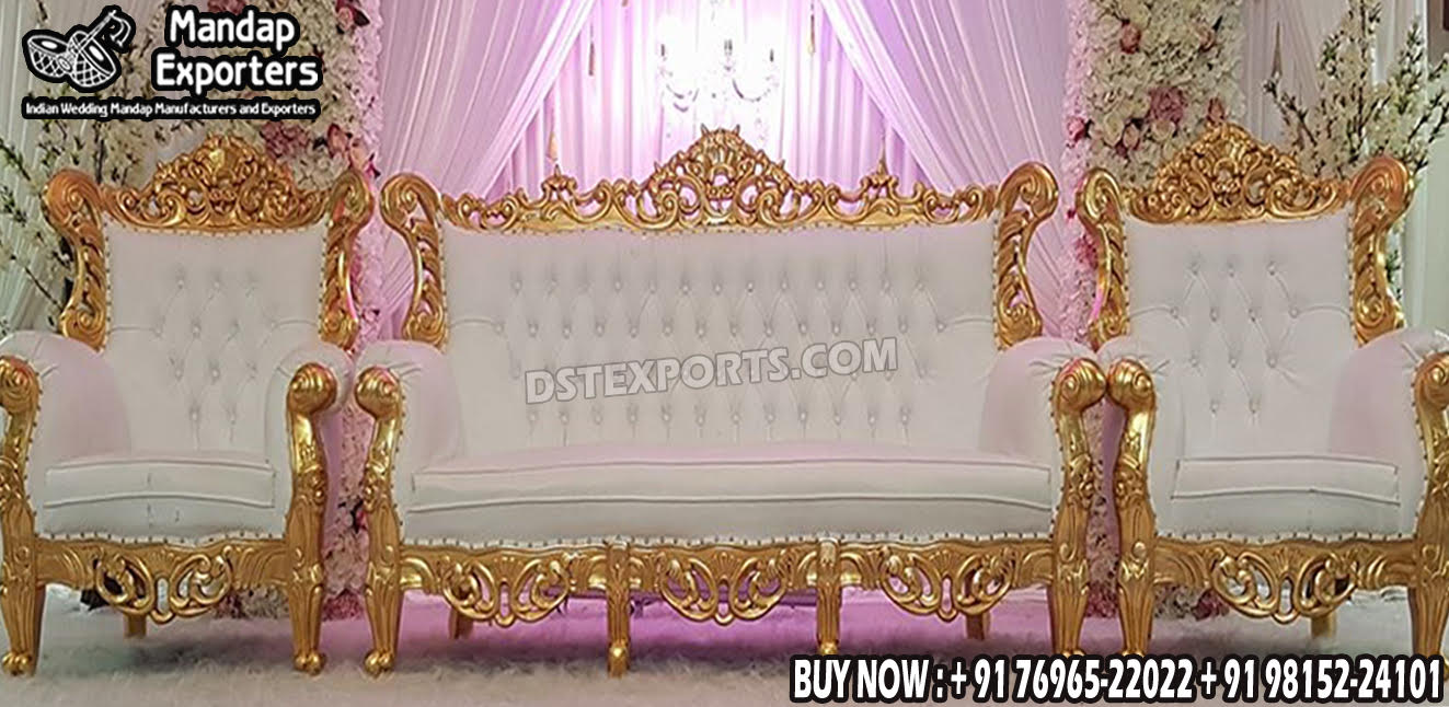 Wedding sofa, Wedding Chairs, Mandap chairs, Wooden Sofa sets, Bride groom chairs, Puberty ceremony sitting
