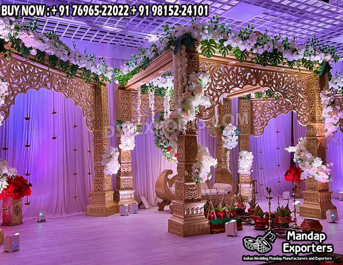 we are manufacturer and exporters of all types pof wedding product like - wedding mandap , crystal mandaps ,metal mandaps, stages , wedding frames/panels, wedding sofa set, bride groom chairs, mandap chairs ,punjabi culture statues , wedding swings , horse drawn carriages ,backdrop curtain etc.