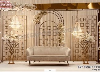 Modern Wedding Reception Stage Candle Wall Screens we are manufacturer and star exporters of all types pof wedding product like - wedding mandap , crystal mandaps ,metal mandaps, stages , wedding frames/panels, wedding sofa set, bride groom chairs, mandap chairs ,punjabi culture statues , wedding swings , horse drawn carriages ,backdrop curtain etc.