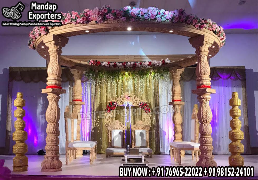 Fiber Mandaps, Wooden Mandaps, Crystal Mandaps, Metal Mandaps, Mandap stage, Indian Mandaps, Modern mandaps, open mandap, Wooden Look Mandap, FRP Mandaps, Antique Mandaps, Brown Mandap, Wooden look fiber mandap