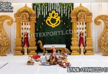 South Wedding Dhoti Ceremony Stage Decoration Wedding Mandaps Wedding Stages Wedding Furniture Horse Drawn Carriages Fiber Decoration Items Mehndi Sangeet and Haldi decor props