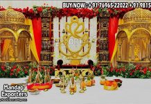 Tamilian Wedding Open Style Stage With Temples