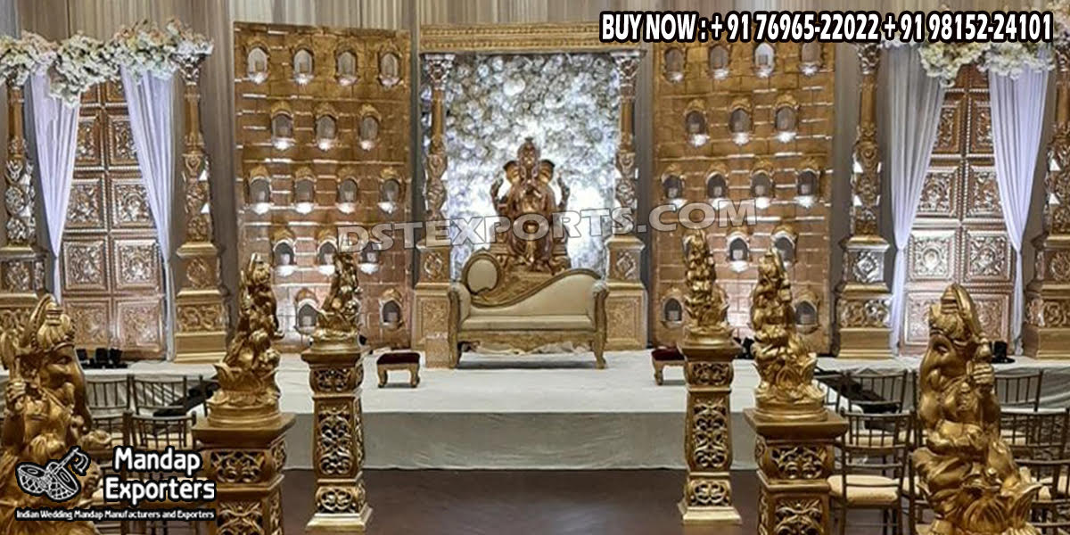 we are manufacturer and exporters of all types pof wedding product like - wedding mandap , crystal mandaps ,metal mandaps, stages , wedding frames/panels, wedding sofa set, bride groom chairs, mandap chairs ,punjabi culture statues , wedding swings , horse drawn carriages ,backdrop curtain etc.