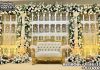 Trending Wedding Reception Decor with Wooden Walls & Pillars