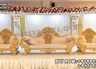 Wooden Made King Queen Wedding Throne Sofa for Sale