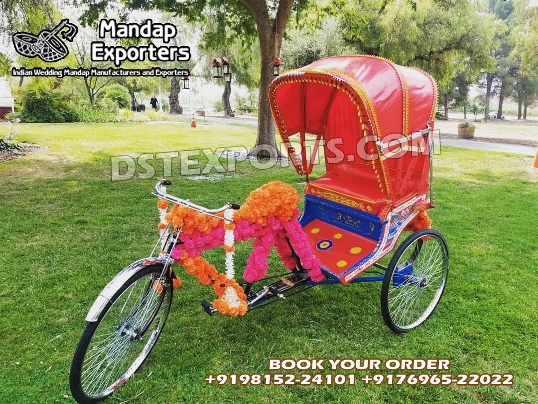 Couple Entry Indian Rickshaw For Wedding Decor