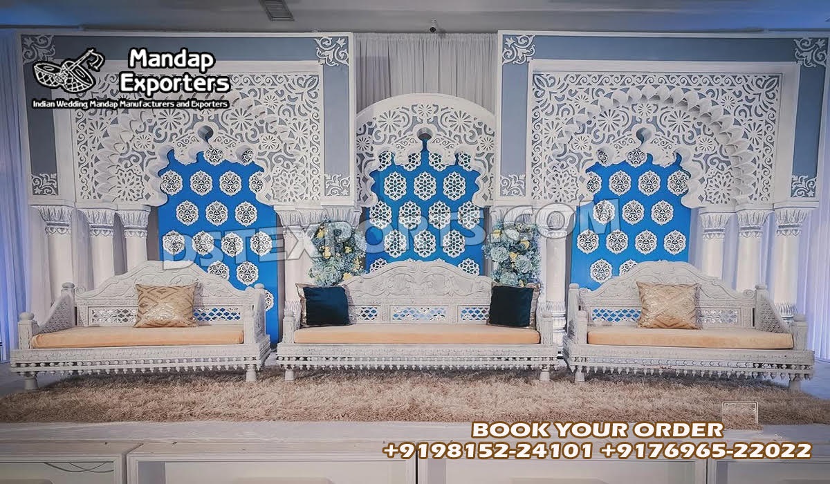 Elegant Muslim Wedding Stage Sofa Set