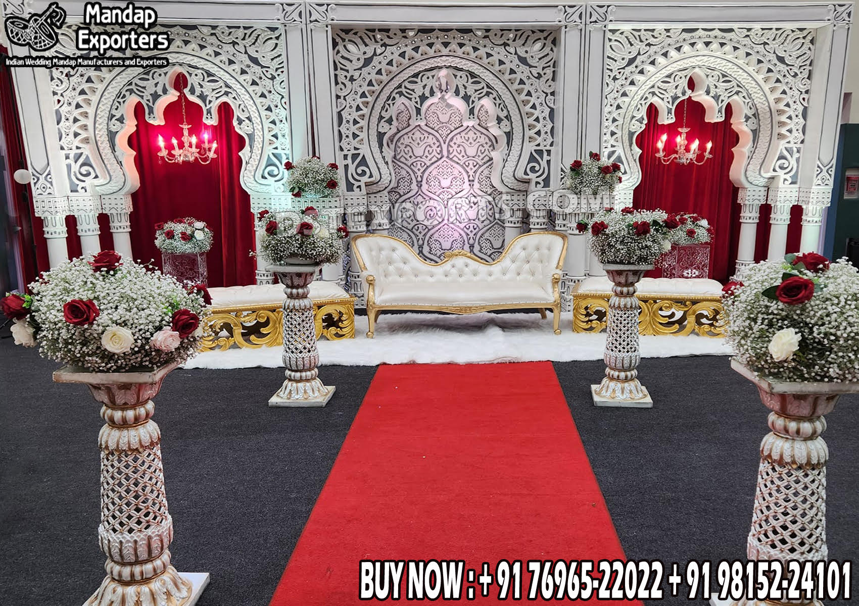 Wedding Mandaps Wedding Stages Wedding Furniture Horse Drawn Carriages Fiber Decoration Items Mehndi Sangeet and Haldi decor props