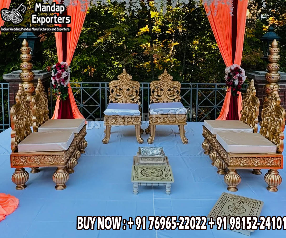 we are manufacturer and exporters of all types pof wedding product like - wedding mandap , crystal mandaps ,metal mandaps, stages , wedding frames/panels, wedding sofa set, bride groom chairs, mandap chairs ,punjabi culture statues , wedding swings , horse drawn carriages ,backdrop curtain etc.
