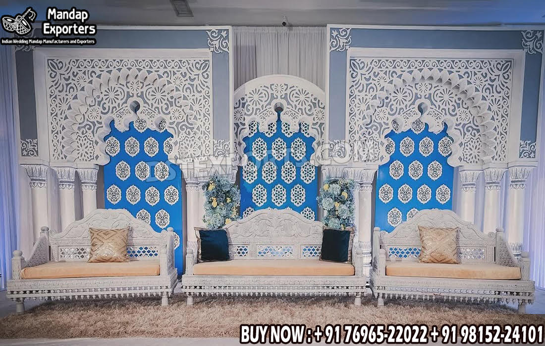 Wedding Mandaps Wedding Stages Wedding Furniture Horse Drawn Carriages Fiber Decoration Items Mehndi Sangeet and Haldi decor props